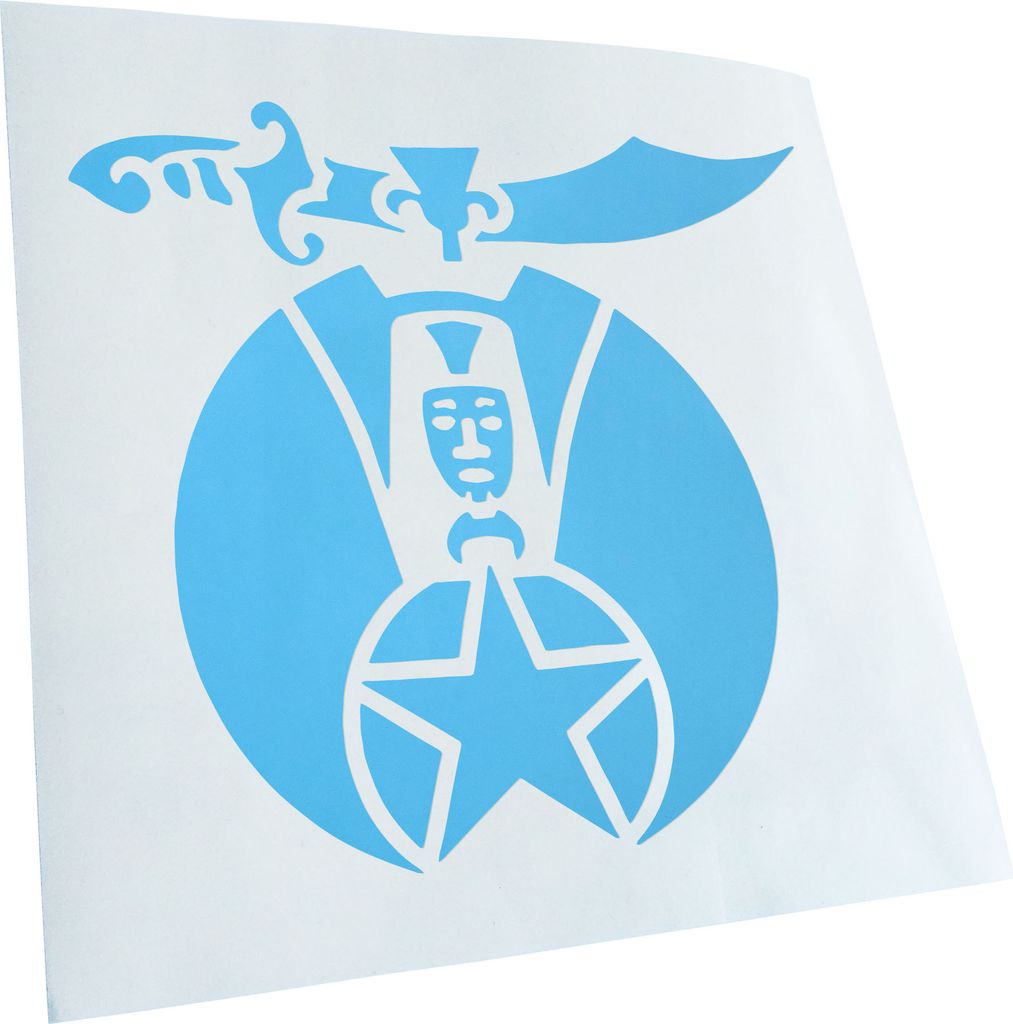 Kiwistar - Autoaufkleber - Freimaurerei Zirkel M2 - Lichtblau - 30x27cm - Aufkleber für Auto, Laptop, Fahrrad, LKW, Motorrad mehrfarbig JDM Decal ...