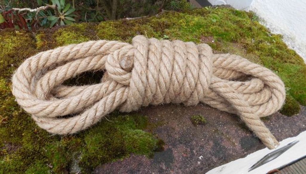 Dickes Tau Seil maritime Dekoration Jute Natur 20mm x 6 Meter