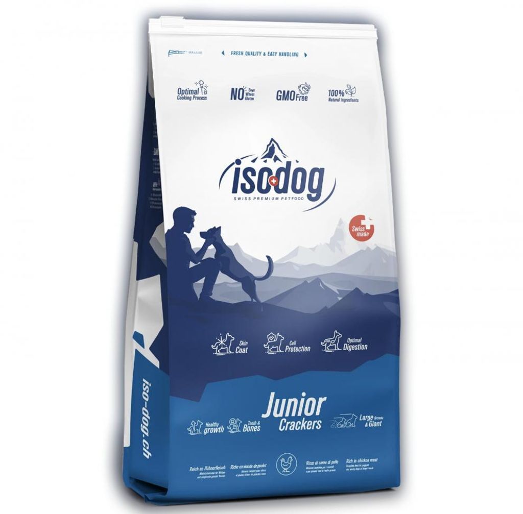 iso-dog Premium Hundefutter Junior Crackers Large & Giant