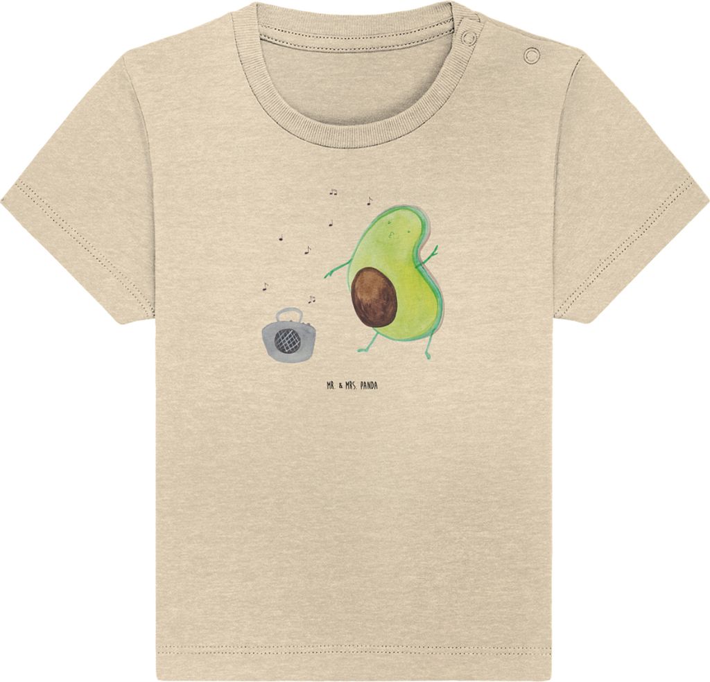 Mr. & Mrs. Panda Babyshirt Avocado Tanzen 0. - 6. Monat - Produktbild 