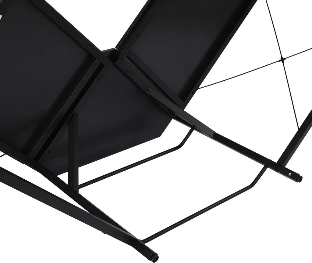 Bureau en L Noir Structure Métal 70kg de Charge - Large Surface 150 cm