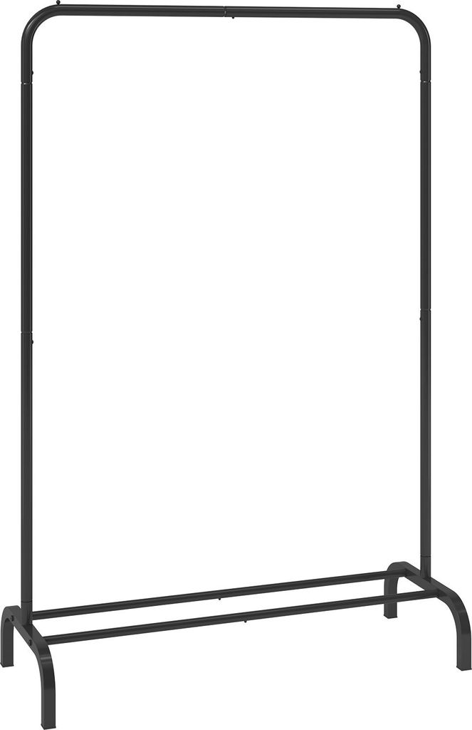Kleiderständer Garderobenständer 1 Kleiderstange, Strapazierfähiger Kleiderständer Schwarz 400 x 1010 x 1510 mm Kleiderständer für Schlafzimm...