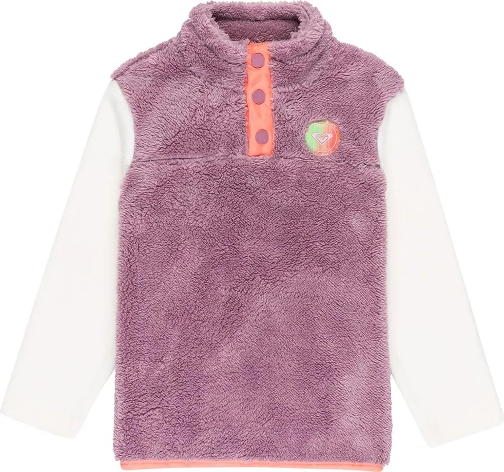 Sweatshirt Roxy Miniwenty en Molleton Rose Doux pour Fille de 4-5 Ans