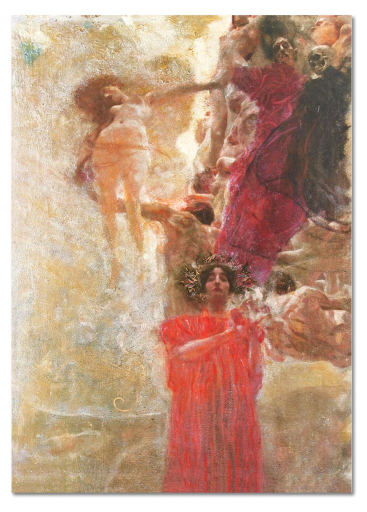 Giallobus - Zusammensetzung für die Medizin - Gustav Klimt - 100L x 140B cm - Bild - Acrylglas