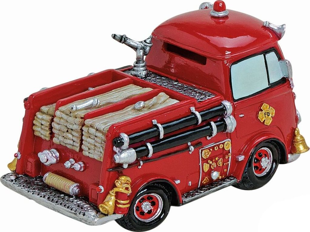 Spardose Nostalgie Feuerwehrauto 19 cm Figur Sparschwein Produktbild 1
