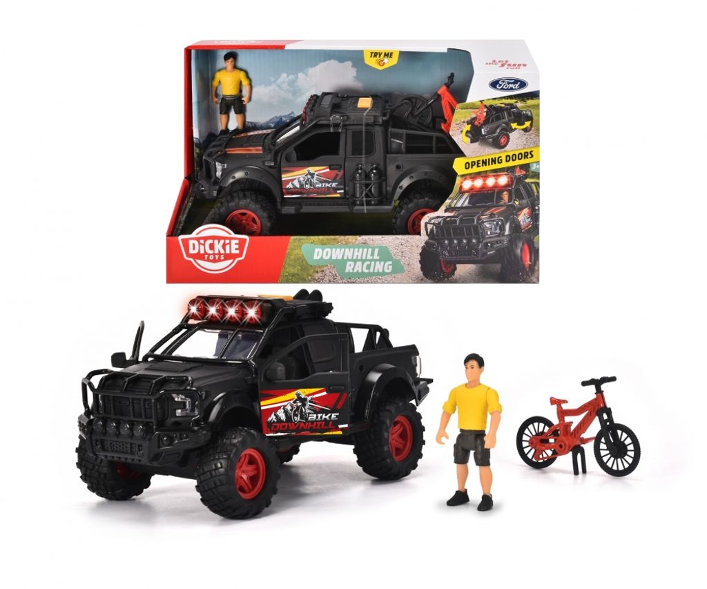 Dickie Toys - Ford Raptor Spielzeugauto (25 cm) für Downhill Racing Action