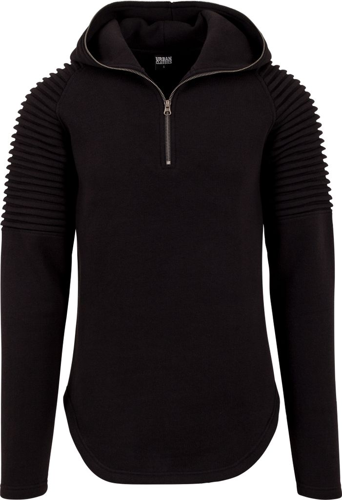 Urban Classics - PLEATS TERRY Hoody schwarz - M