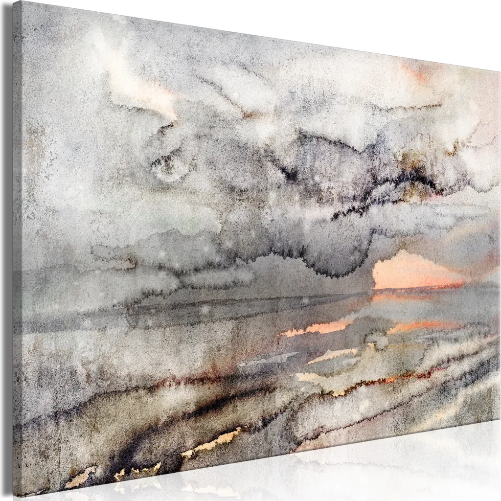 Quadro su Tela Astratto Nuvole Collegate 90x60 cm - Arredo Moderno Casa