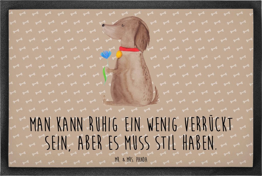 Mr. & Mrs. Panda fußmatte Hund Blume 60 x 90 cm - Produktbild 