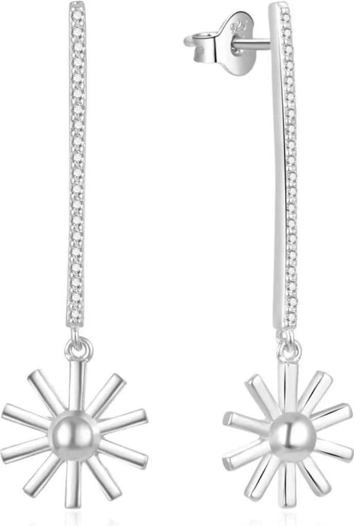 Boucles d'oreilles fleurs en argent massif 925 - Finition haut de gamme