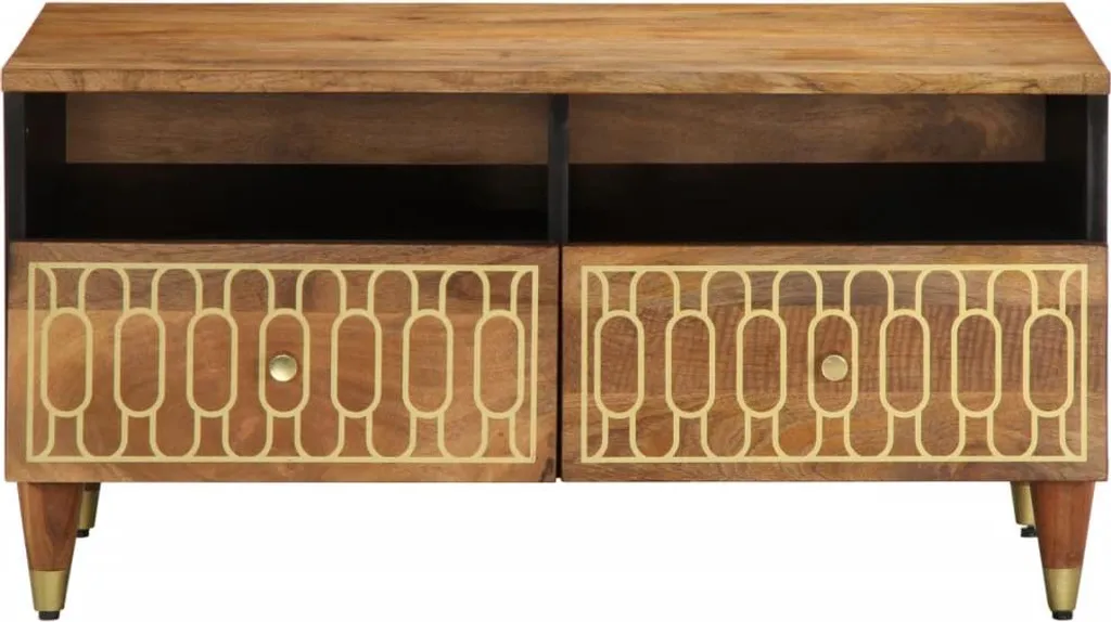 vidaXL Tavolino 80x54x40 cm in legno massiccio di mango