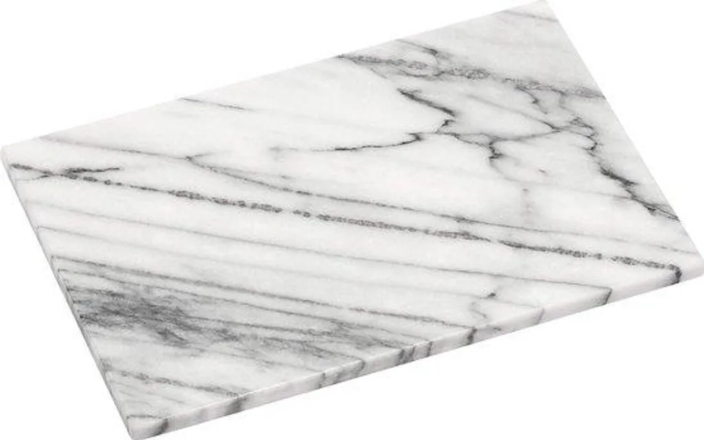 Planche de Service en Marbre Blanc Chic 30,5 x 20,5 cm pour Cuisine