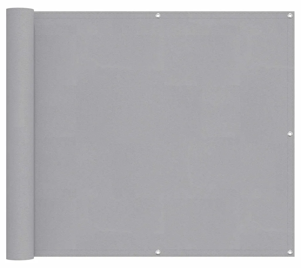 Brise-vue gris clair 100x600 cm résistant aux UV en tissu Oxford pro