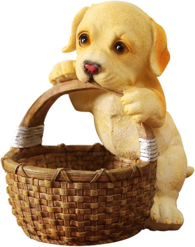 Statue Desktop Organizer, Funny Dog Key Bowl, Candy Bowl für Office Desk, Dog Key Tray for Entry Table, Resin Storage Tray Jewelry Holder for Home