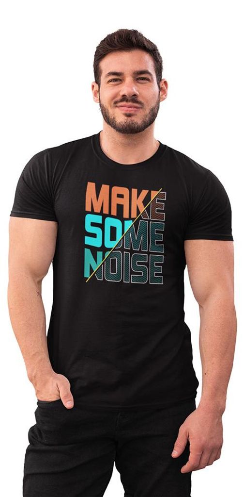 D&B Uni Polo ST00172 Make Some Noise Schwarz-Größe 2XL