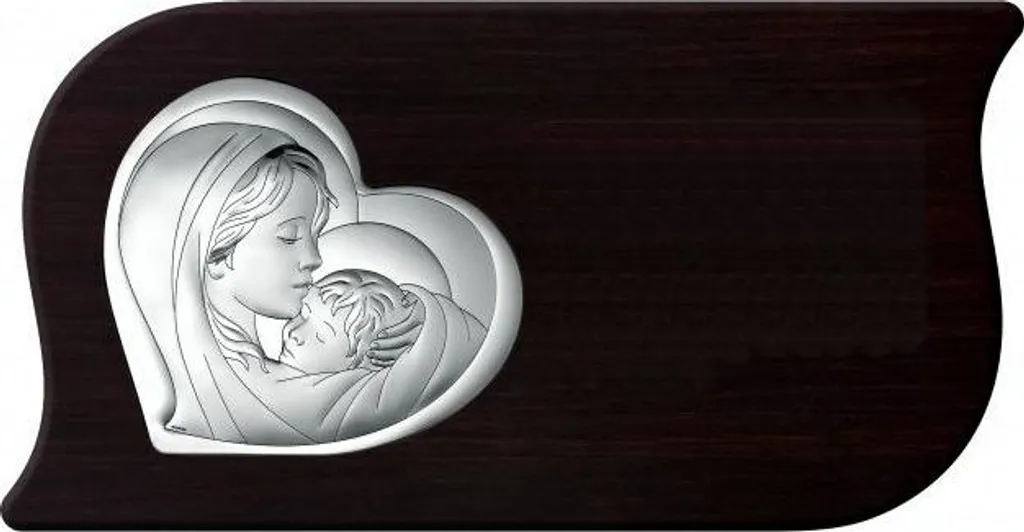 Icône Vierge Marie durable en bronze et argent - Ne ternit pas