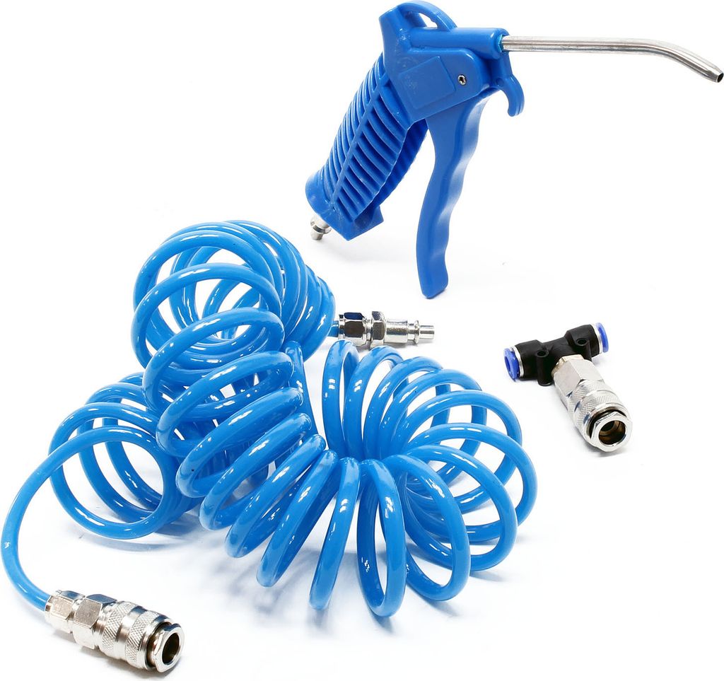 Druckluft Reinigungspistole Ausblaspistole für Trockenreinigung mit 5m Druckluftschlauch