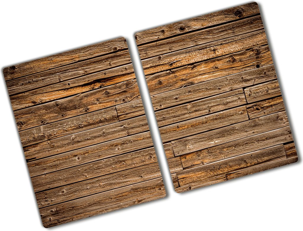 Tulup Glas Herdabdeckplatte - 2x40x52 cm - Glaskeramikkochfeld-Abdeckung Spritzschutz Glasabdeckplatte Kochplattenabdeckung und Schneidebrett - Zwe...