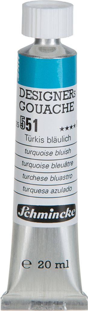 Schmincke DESIGNERs GOUACHE - 20ml Tube - Tuerkis blaeulich Produktbild 
