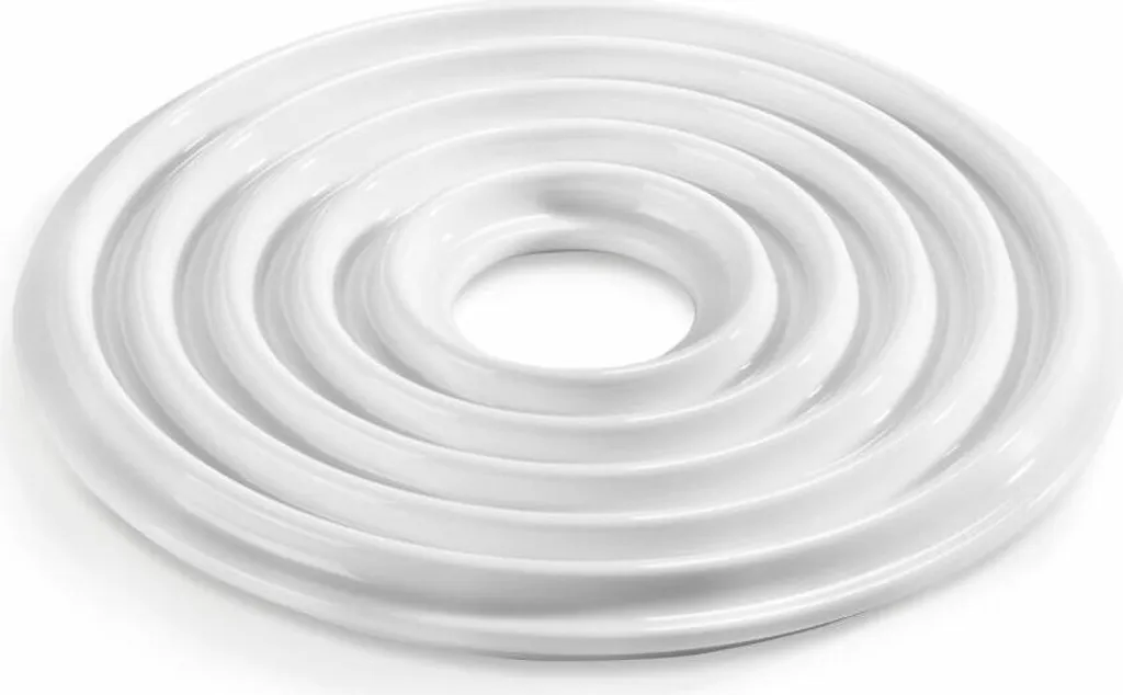Dessous de plat en porcelaine blanche ronde Smart de 17 cm Authentics