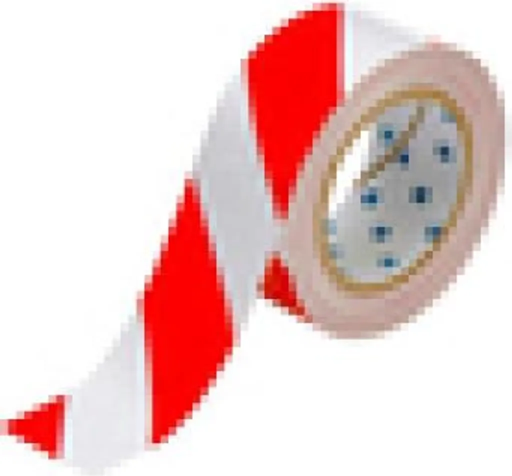 Ruban marquage sol ToughStripe B-514 en polyester rouge blanc 50.8mm 30m