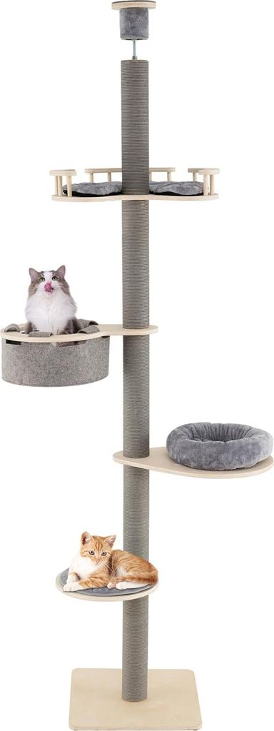 GOPLUS Kratzbaum deckenhoch, 236-271 cm Katzenbaum mit 5 Produktbild 