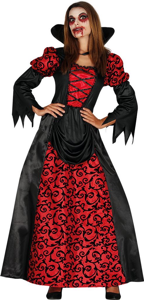 Vampir Halloween Gräfin Kostüm Edler Auftritt Dunkler Adel Produktbild 