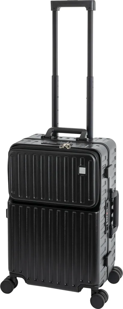 Valise trolley Travelhouse Roma poche avant et cadre alu TSA 55x35x23cm