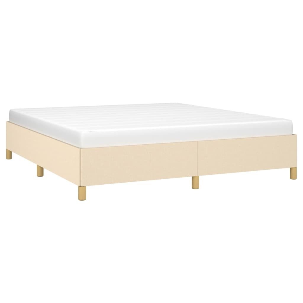 "2026 Aktion"Bettgestell - CLORIS - Doppelbett - Robust und langlebig - ohne Matratze Creme 180x200 cm - Einfache Montage - Stoff - DEMöbel1587834