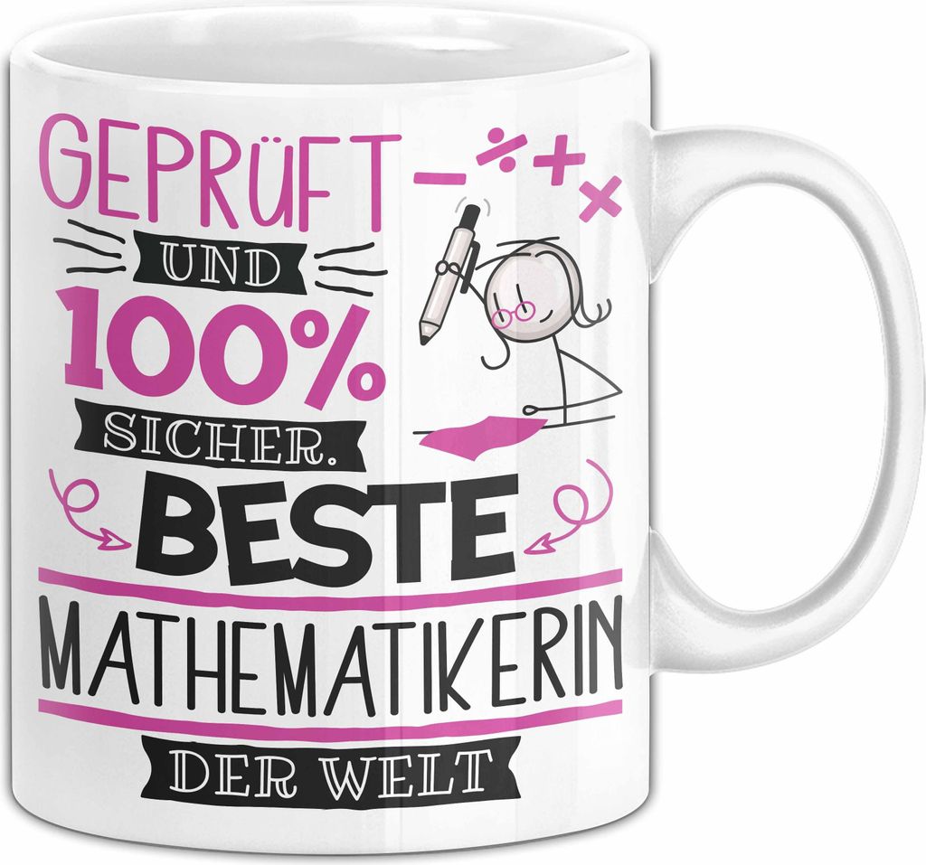 Mathematikerin Geschenk Becher Tasse Gott Schuf Alle Menschen Gleich Nur Die Besten Durfeten Mathematikerin Werden Geschenkidee Lustig (Weiß)