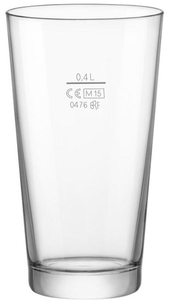 36x Bormioli Rocco Pint Glas, Eichstrich bei 0,4 Liter