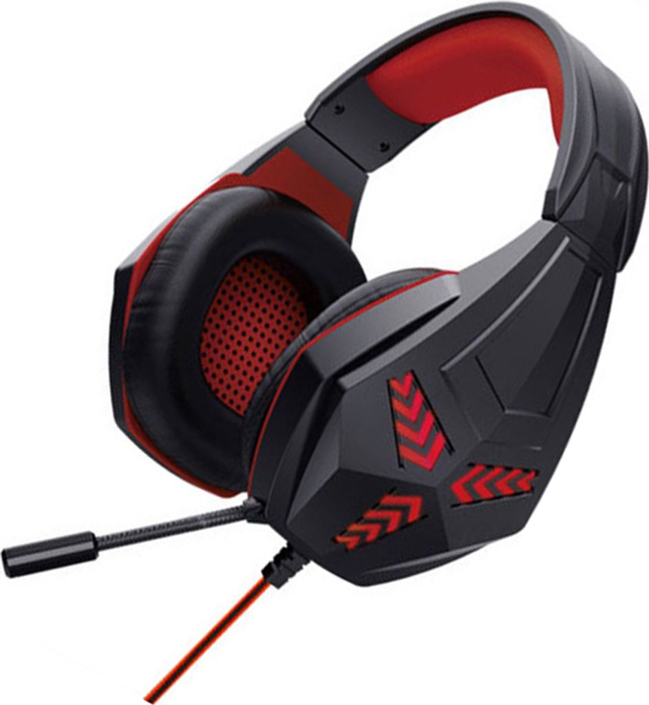 INF Rote kabelgebundene Kopfhörer - Immersives Gaming-Headset für PC