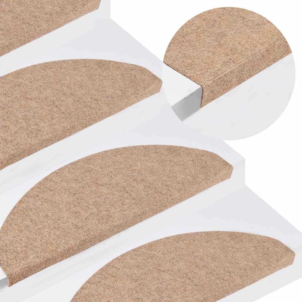 vidaXL Stufenmatten Selbstklebend 30 Stk. Beige 65x22,5x3,5 cm