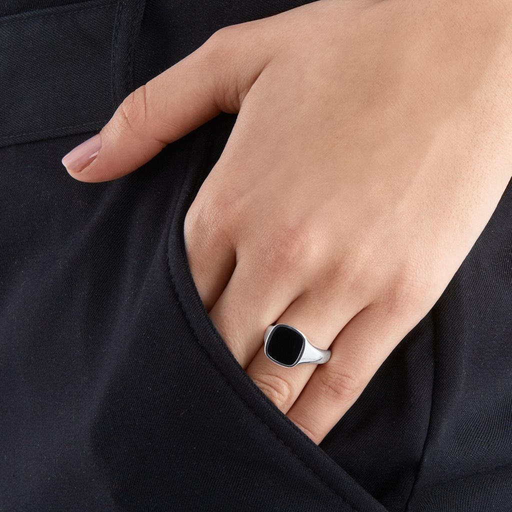 Anillo Thomas Sabo Plata 925 Con Ónix Para Mujer - Joyería Elegante Y Misteriosa