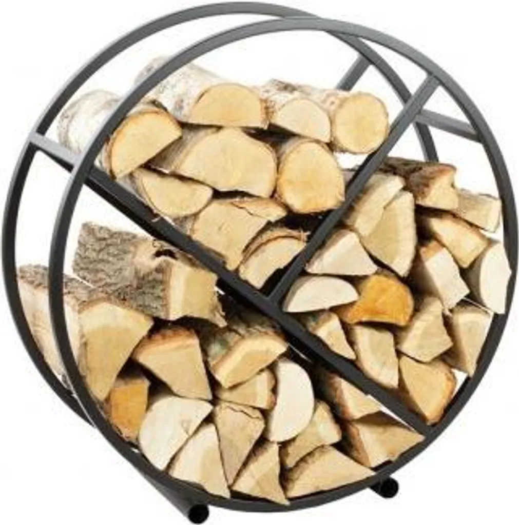 Range-bûches intérieur DIEGO 80cm pour ranger votre bois près du poêle à bois