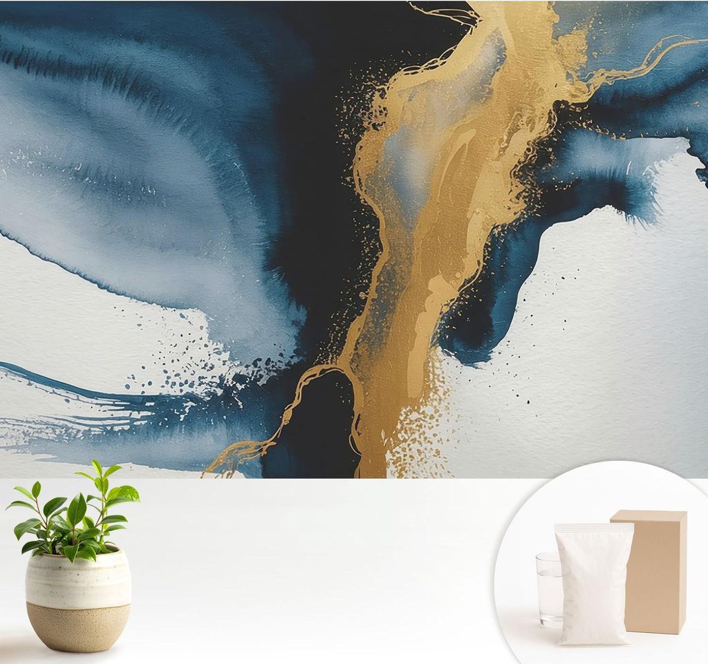Fototapete - 104x70 cm - Tapete - Wandtapete - Wandbilder - Dekofolie - Tapete Folie - Wand - Dekoration - Wohnzimmer - Farbenfrohe Abstraktion