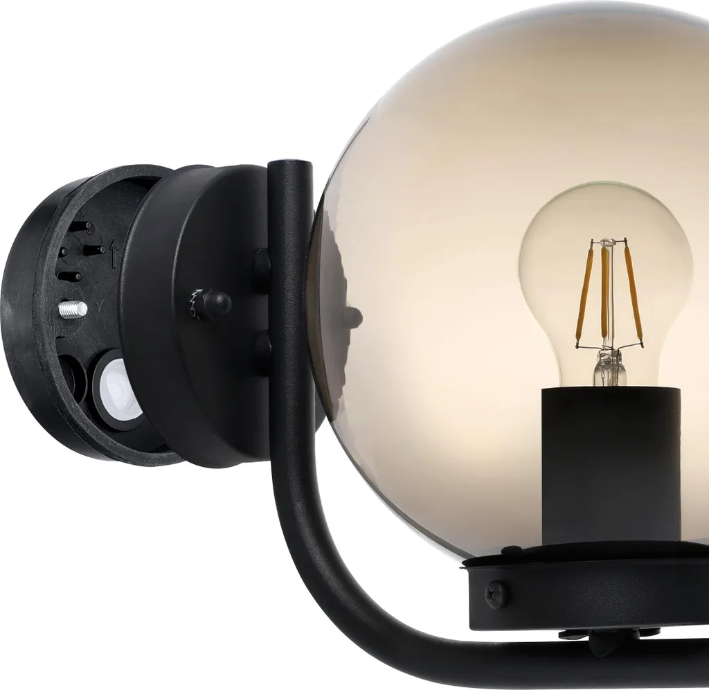 Applique extérieure étanche IP44 Eglo TAVERNA noir avec diffuseur E27 - 6