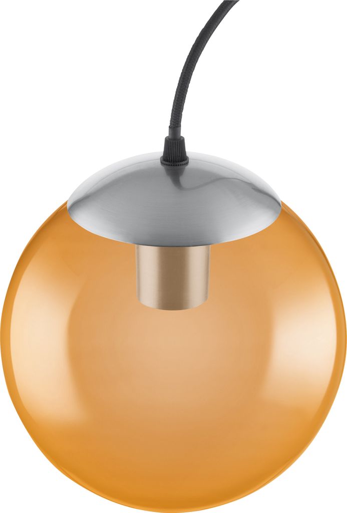 LEDVANCE Vintage Edition 1906, Deckenleuchte mit E27 Sockel, Oranges Glas, Ohne Leuchtmittel, Bubble Pendant