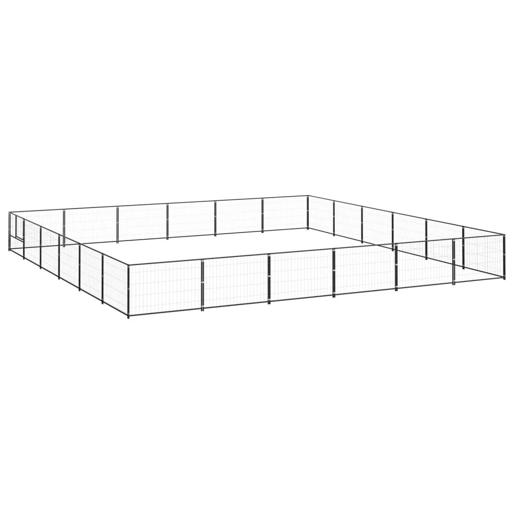 Hundezwinger Schwarz 36 m² Stahl