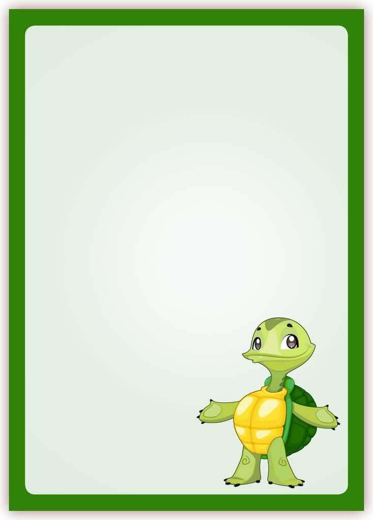 Motiv Briefpapier Kinder (Turtle-5046, DIN A4 100 Blatt) Hero Schildkröte grün Tier