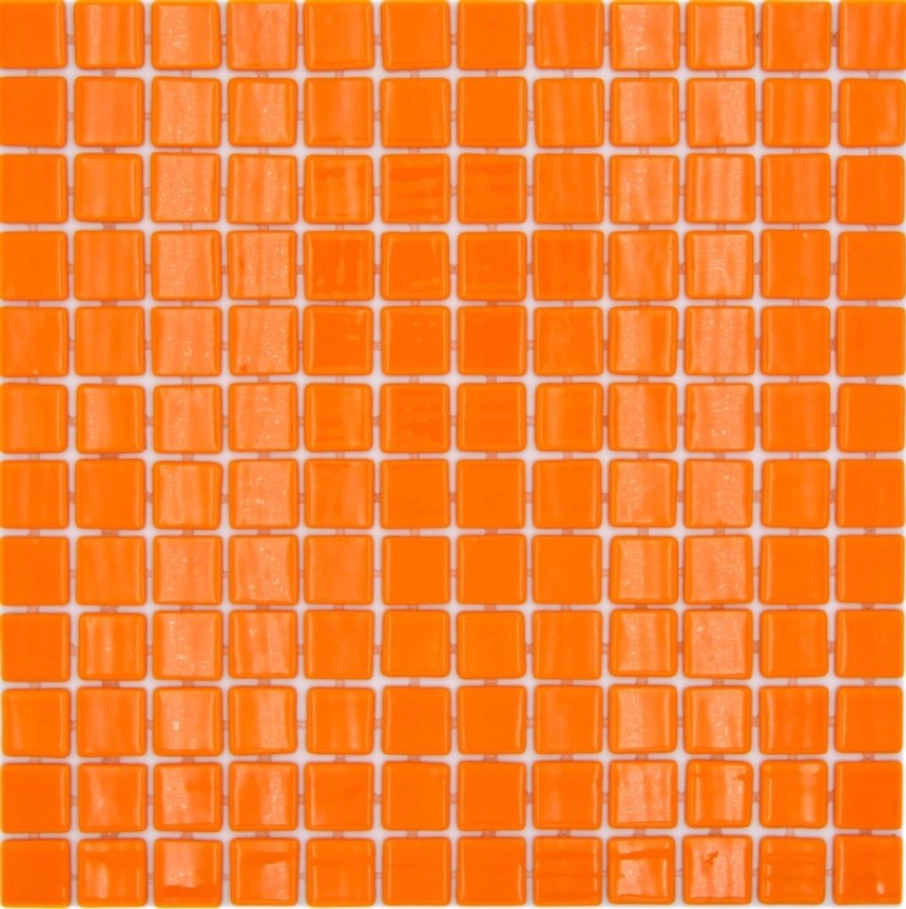 Schwimmbadmosaik Poolmosaik Glasmosaik orange glänzend Wand Boden Küche Bad Dusche MOS220-P25820_f