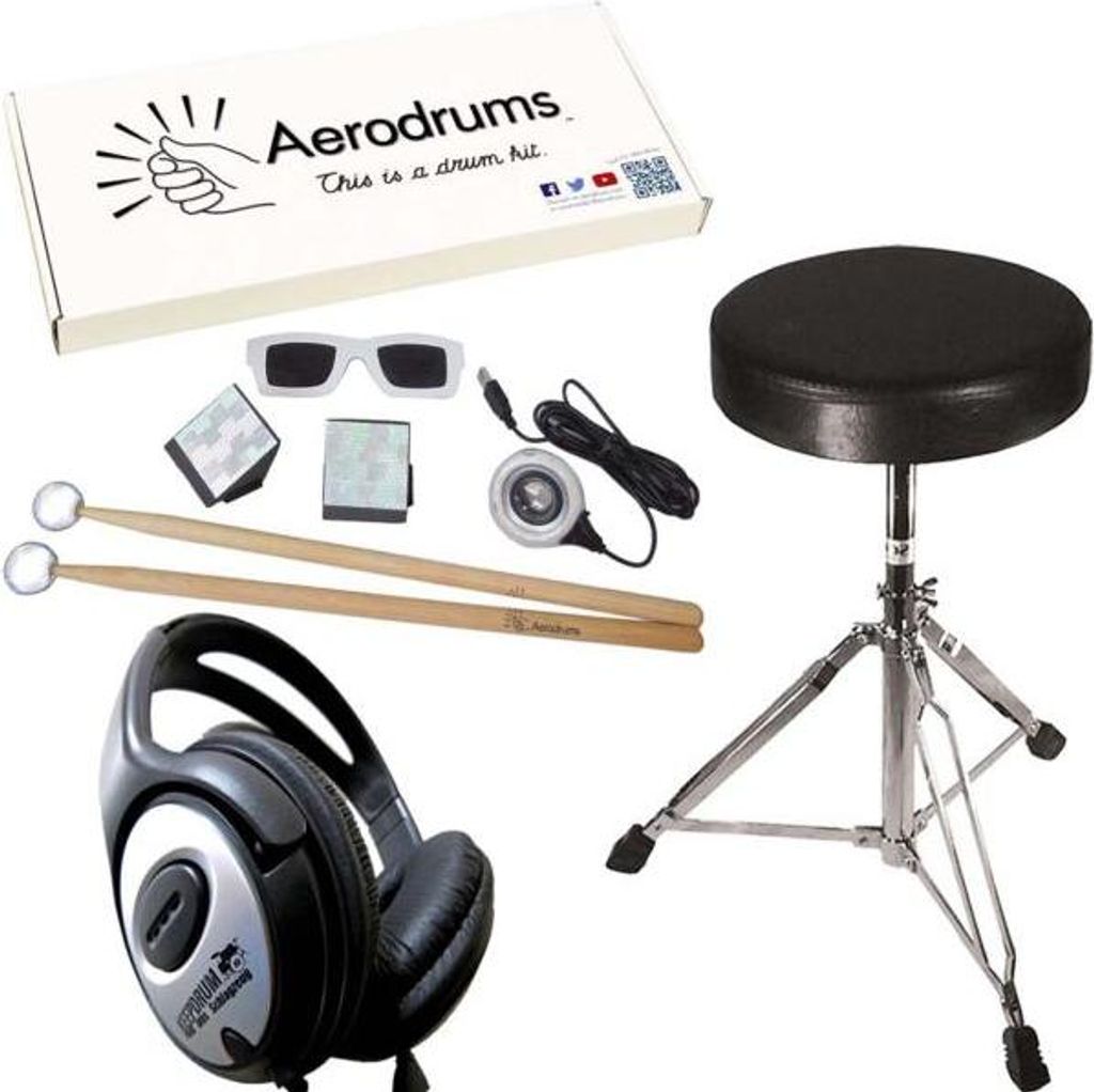 Aerodrums Air-Drumming E-Drum con sgabello per batteria e Immagine del prodotto 