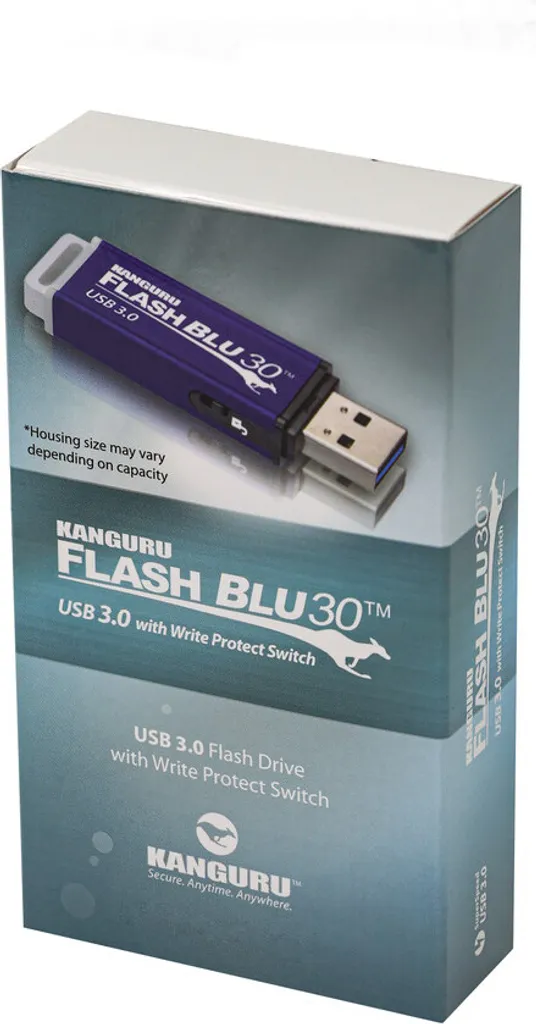 Kanguru 16GB FlashBlu30: La Tua Cassaforte Digitale Blu in Alluminio