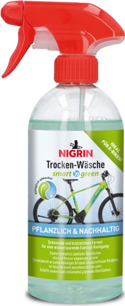 NIGRIN smart and green E-Bike- und Fahrrad-Trocken-Wäsche - pflanzlich und nachhaltig, 500ml