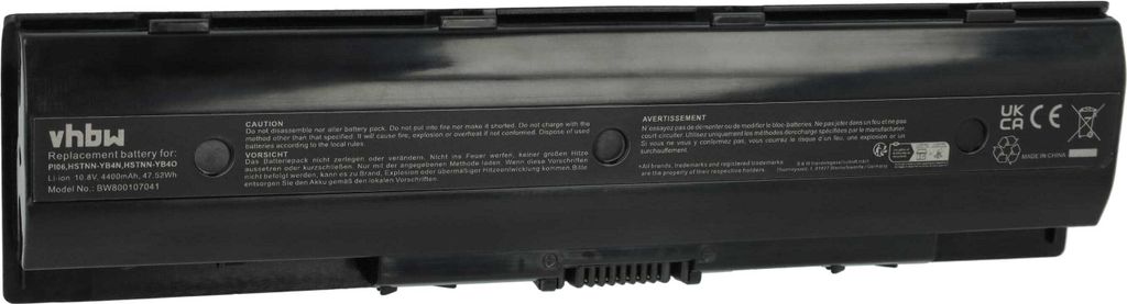 vhbw Akku kompatibel mit HP Envy TouchSmart M7-j099, M7z, M7t Notebook (4400 mAh, 10,8 V, Li-Ion)