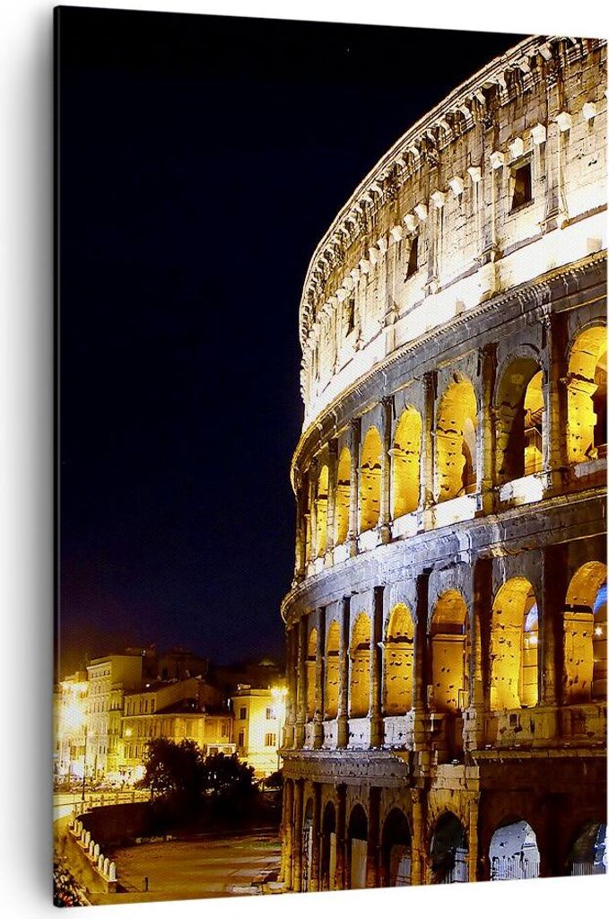 Bild auf Leinwand - Leinwandbild - Einteilig - Coloseum Rom Architektur - 70x100cm - Wand Bild - Wanddeko - Wandbilder - Leinwanddruck - Wanddekora...