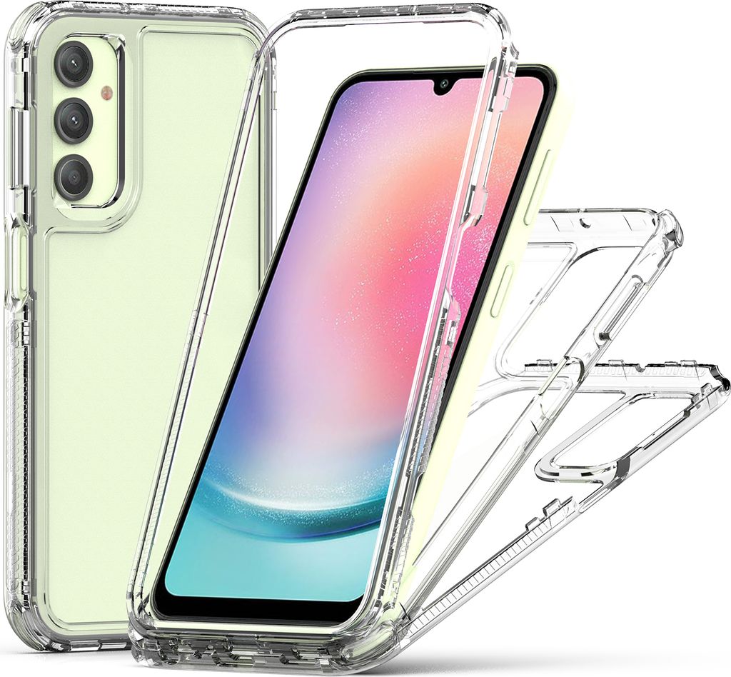 Transparente Handyhülle für Samsung Galaxy A24 4G Stoßfeste TPU und PC Hybrid Klar Hülle