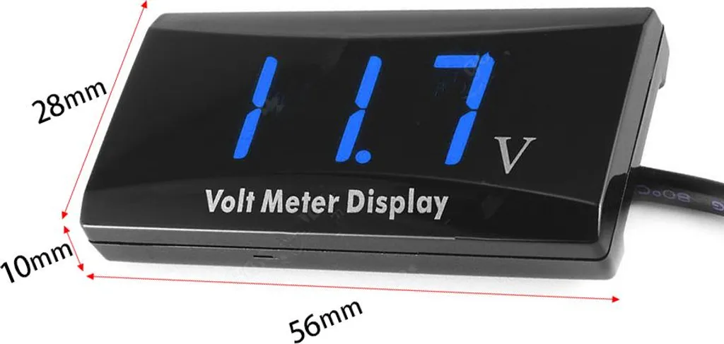 Misuratore di Tensione LED 12V Universale per Auto, Moto e Camper - 2