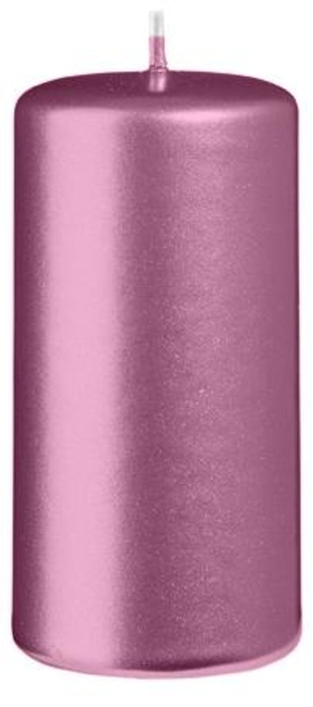 Stumpenkerzen Metallic Matt Orchidee 100 x Ø 50 mm, 12 Stück