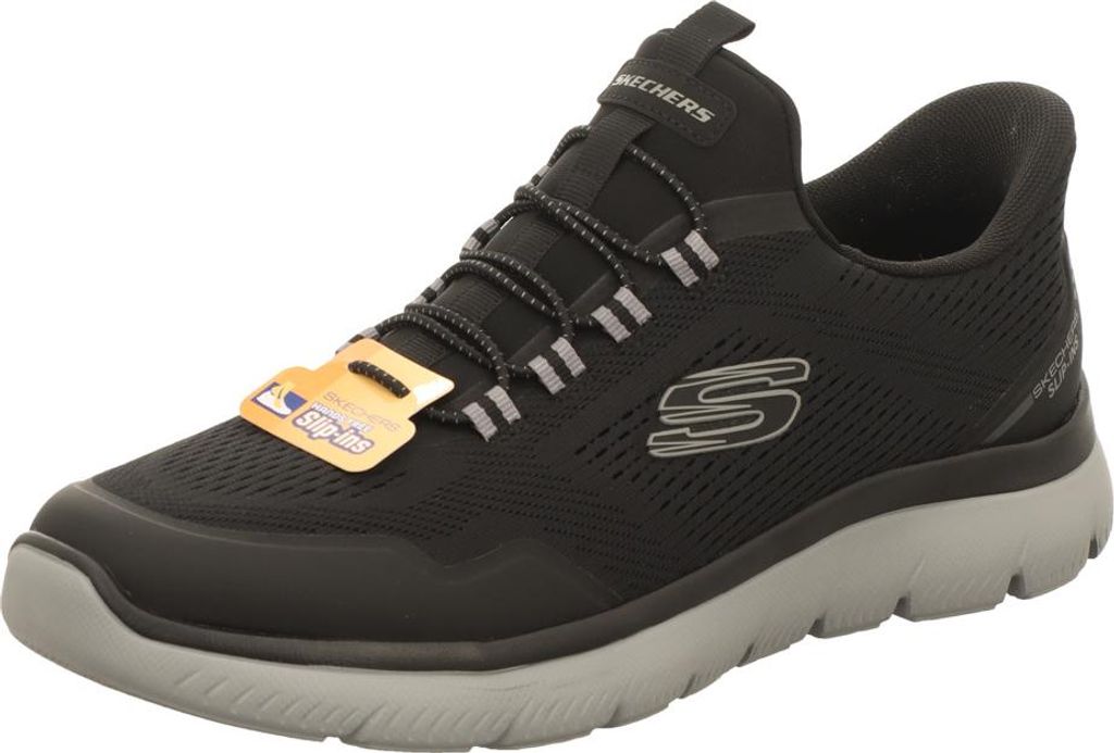 Skechers Herren-Sneaker-Slipper SUMMITS - TOP RATE Schwarz-Grau, Farbe:schwarz, EU Größe:501/2